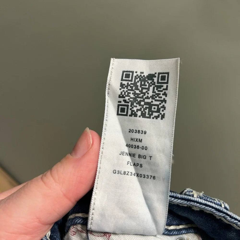 True religion Jennie Big T Mid Rise Curvy Skinny Jean flap pockets Y2K - Picture 9 of 15